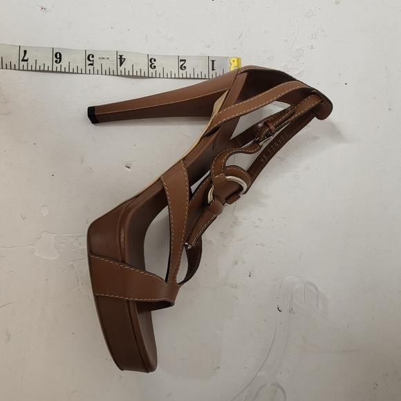 Gucci Hasler Horsebit Accent T-Strap Sandals in Brown Leather Size 39 - Picture 12 of 15